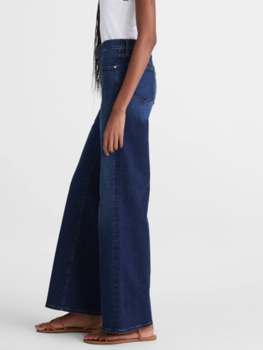 Madewell womens jeans size 28 blue wide leg high rise stretch denim - Picture 14 of 15